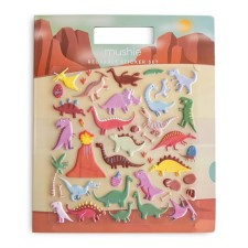 Mushie Reusable Sticker Set Dino 36m+