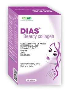 AGETIS DIAS BEAUTY COLLAGEN, IDEAL FOR HEALTHY SKIN, HAIR& NAILS 90TABLETS