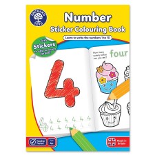 ORCHARD TOYS NUMBER STICKER COLOURING BOOK