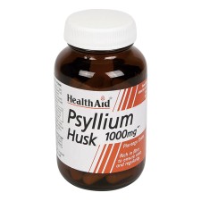 HEALTH AID PSYLLIUM HUSK 1000MG, RICH IN FIBRE TO ENSURE EASE& REGULARITY 60TABLETS