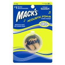 Macks Acoustic Foam Corded Earplugs 1 pair