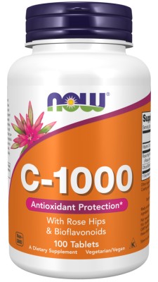 Now Foods - Vitamin C-1000 With Rose Hips x 100 Tablets