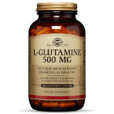 Solgar L-Glutamine 500mg x 50 Capsules - Supports Immune, Neural & Gastrointestinal System - Suitable For Person With Intense Stress & Intense Sports Activities
