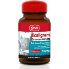 LANES KCALIGRAM GLUCOMANNAN 500MG, FOR WEIGHT CONTROL 60TABLETS