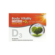 Activlab Body Vitality + Vitamin D3 2000iu 30 Tablets