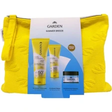 Garden Summer Breeze Promo Pack - Sunscreen Lotion Face & Body SPF50+ 75ml + Sunscreen Face Cream SPF50+ 25ml + Body Exfoliator 100ml + Toiletry Bag