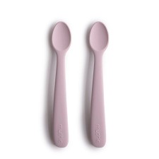 Mushie Silicone Feeding Spoons Soft Lilac 2s