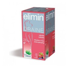 TILMAN ELIMIN DRAINE TEA 20 SACHETS, INTENSE RED FRUIT FLAVOR, HELPS ELIMINATE EXCESS WATER FROM THE BODY