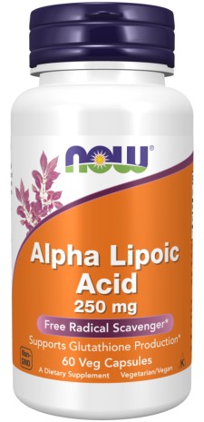 Now Alpha Lipoic Acid 250mg x 60 Veg Capsules