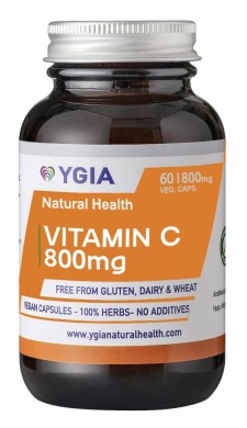 YGIA VITAMIN C 800MG, SUPPORTS IMMUNE SYSTEM 60CAPSULES