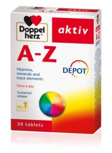 DOPPELHERZ A-Z 40 TABLETS, A COMPLETE MULTIVITAMIN AND MINERAL SUPPLEMENT