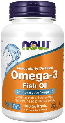 Now Foods - Omega-3 1000mg x 100 Soft Gels