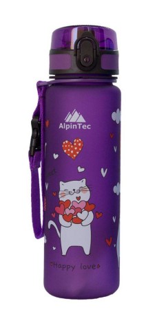 ALPINTEC KIDS BOTTLE PURPLE CATS 500ML