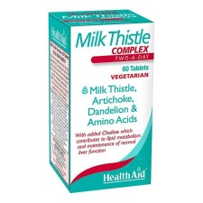 Health Aid Milk Thistle Complex x 60 Veg Tablets - Contributes To Lipid Metabolism & Maintenance Of Normal Liver Function