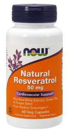 NOW NATURAL RESVERATROL 50MG 60S