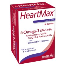 Health Aid HeartMax x 60 Capsules - Supports A Healthy Heart, Normal Circulation And Cholesterol Levels