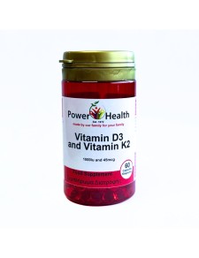 Power Health Vitamin D3 1000iu & Vitamin K2 45mcg 60 Capsules