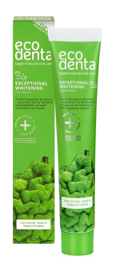 ECODENTA Exceptional Whitening Toothpaste with Bergamot and Lemon Essential Oils 100ml