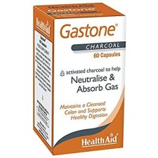 HEALTH AID GASTONE, ACTIVATED CHARCOAL TO HELP NEUTRALISE& ABSORB GAS 60CAPSULES