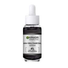 Garnier SkinActive 4% AHA + BHA & Niacinamide Charcoal Face Serum 30ml