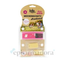 Kda Anti-mosquito Repellent Bracelet Kids XS-S (16-19cm) Unicorn Pink + 2 pads