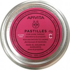 Apivita Pastilles For Sore Throat With Blackberry & Propolis x 45g