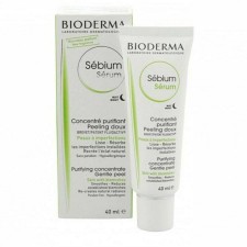 BIODERMA SEBIUM SERUM, PURIFYING CONCENTRATE GENTLE PEEL FOR NIGHT. SMOOTHES- REDUCES ESTABLISHED BLEMISHES 40ML  