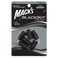 Macks Blackout Soft Foam Earplugs 3 pairs