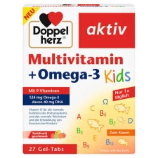 Doppelherz Multivitamin + Omega-3 Kids – 24 Soft Chewable Tablets