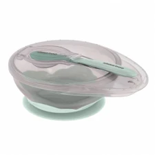 Mushie Round Dinner Bowl Powder Blue 2s