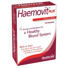 Health Aid Haemovit Plus x 30 Capsules - For A Healthy Blood System