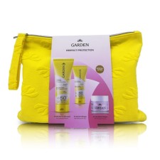 Garden Perfect Protection Promo Pack - Sunscreen Lotion For Face & Body SPF50+ 75ml + Sunscreen Face Cream SPF50+ 25ml + Anti-Wrinkle Cream For Face & Eyes 50ml + Garden Large Bag