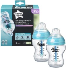Tommee Tippee Advanced Anti-Colic Feeding Bottles x 260ml With Slow Flow Teat 0m+ x 2 Pieces Per Pack