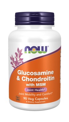 Now Foods - Glucosamine & Chondroitin With MSM x 90 Veg Capsules