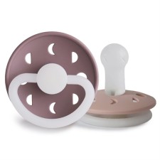 Frigg Moon Phase Silicone Pacifier Twilight Mauve Night/Blush Night 6-18 months 2s