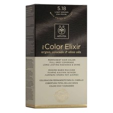 Apivita My Color Elixir Permanent Hair Color Kit Light Brown Ash Pearl No 5.18