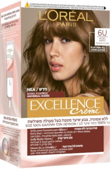 Loreal Excellence Universal Nudes Hair Color Ammonia Free 6u Dark Blonde