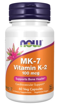 Now Foods - MK-7 Vitamin K-2 100Mcg x 60 Veg Capsules