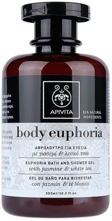 Apivita Euphoria Body Bath & Shower Gel With Jasmine & White Tea x 300ml
