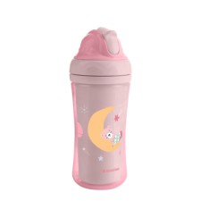 Kikka Boo PP Cup with Silicone Straw 220ml Moony me Pink