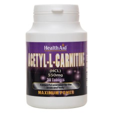 Health Aid Acetyl L-Carnitine 550mcg x 30 Tablets