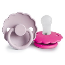 Frigg Daisy Silicone Pacifier Soft Lilac/Fuchsia 0-6 months 2s