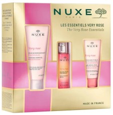 Nuxe Very Rose Shower Gel 100ml + Rose Fragrant Water 30ml + Hand & Nail Cream 50ml Set