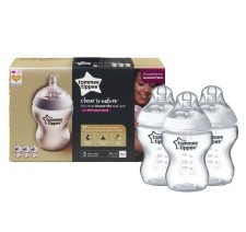 TOMMEE TIPPEE CLOSER TO NATURE WITH A-COLIC VALVE 0M+ 260ML 3PCS