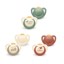 Nuk For Nature Latex Soother 6-18m x 2 Pieces - Various Colours