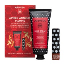 Apivita Winter Wonders Set Xmas 24 Jasmine Hand Cream & Chestnut Lip Repair