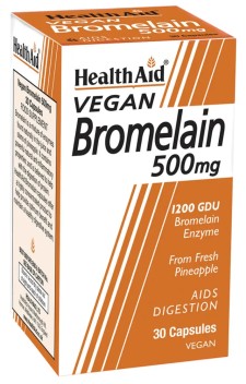 HEALTH AID BROMELAIN 500MG 30VEG. CAPSULES