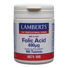 Lamberts Folic Acid 400μg x 100 Tablets