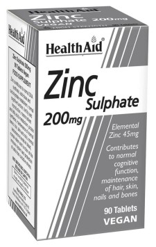 HEALTH AID ZINC SULPHATE 200MG 90TABLETS