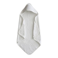 Mushie Hooded Towel Pearl